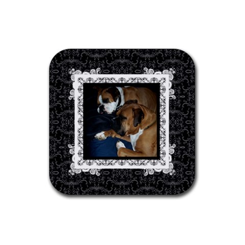 Black & White Square Coaster By Klh Front