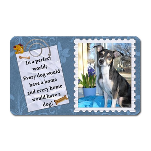 Dog Rectangle Magnet By Lil Front