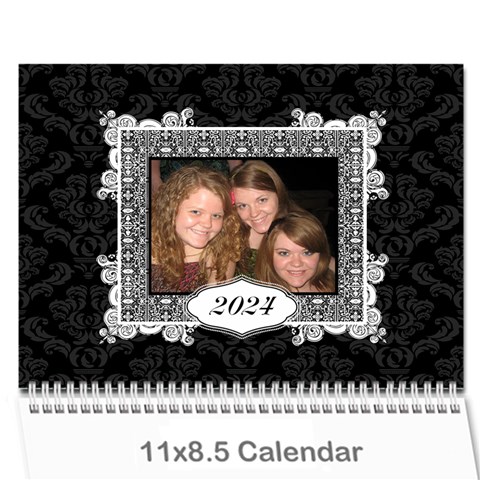 Elegant 2024 12 Month Calendar By Klh Cover