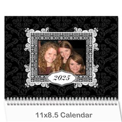 Elegant 2025 12 Month Calendar - Wall Calendar 11  x 8.5  (12-Months)
