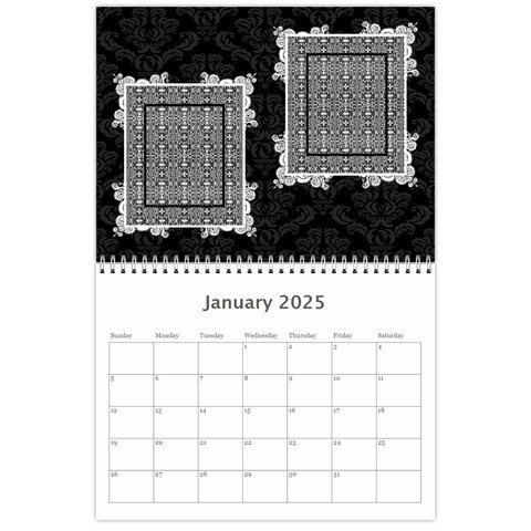 Elegant 2025 12 Month Calendar By Klh Jan 2025