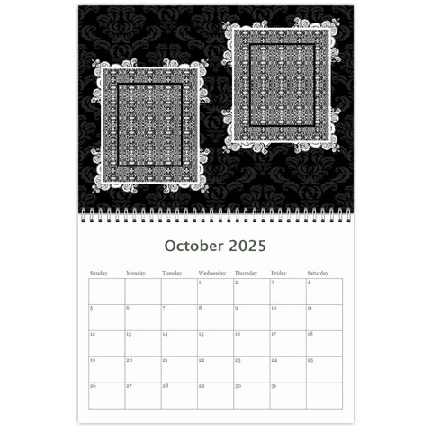 Elegant 2025 12 Month Calendar By Klh Oct 2025
