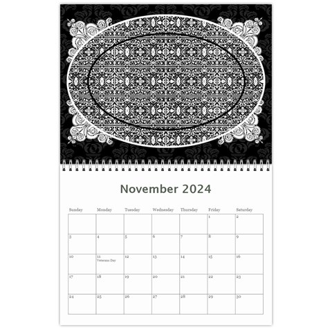 Elegant 2024 12 Month Calendar By Klh Nov 2024
