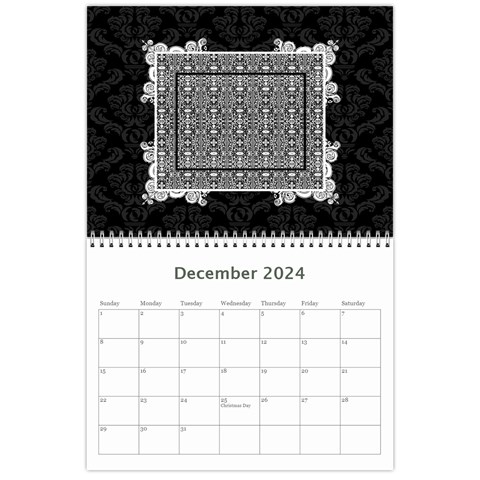 Elegant 2024 12 Month Calendar By Klh Dec 2024
