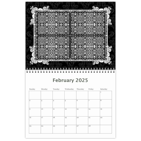 Elegant 2025 12 Month Calendar By Klh Feb 2025