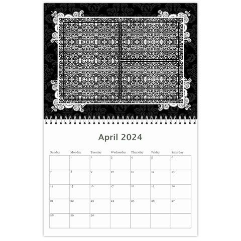 Elegant 2024 12 Month Calendar By Klh Apr 2024