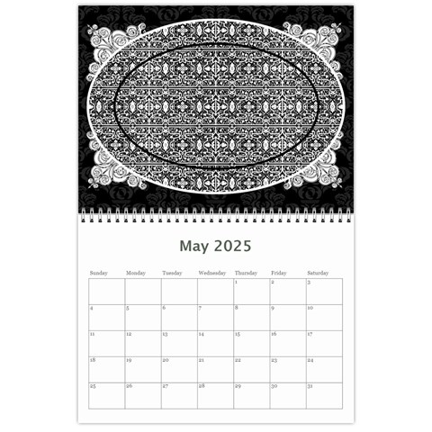 Elegant 2025 12 Month Calendar By Klh May 2025