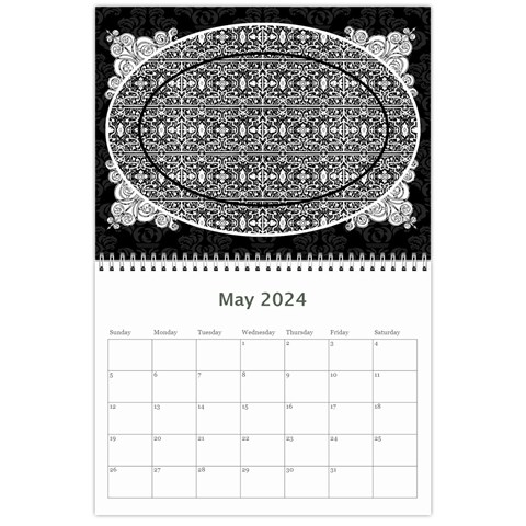 Elegant 2024 12 Month Calendar By Klh May 2024