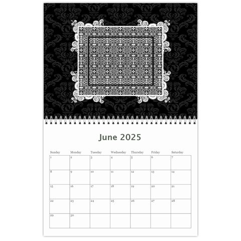 Elegant 2025 12 Month Calendar By Klh Jun 2025