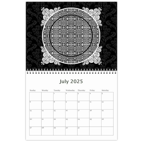 Elegant 2025 12 Month Calendar By Klh Jul 2025