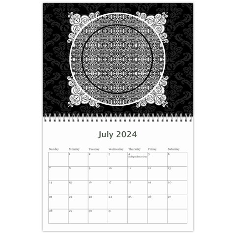 Elegant 2024 12 Month Calendar By Klh Jul 2024