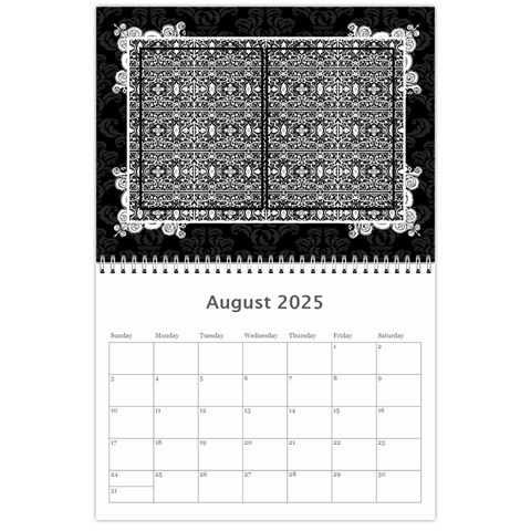 Elegant 2025 12 Month Calendar By Klh Aug 2025