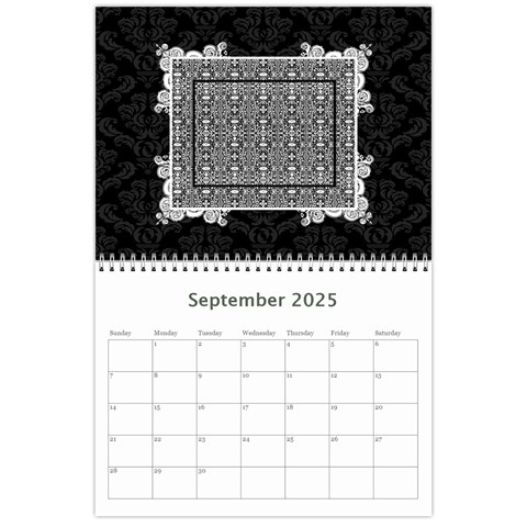 Elegant 2025 12 Month Calendar By Klh Sep 2025