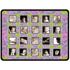 Grannies floral patchwork blanket extra large fleece (4 styles) - Fleece Blanket (Large) Grannies floral patchwork blanket extra large fleece (4 styles) - Fleece Blanket (Large)