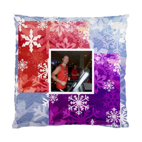 Winter Wonderland Snowflake Cushion 2 By Catvinnat Back