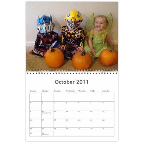 Calander By Janelle Oct 2011