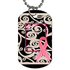 Breast Cancer Pink ribbon dog tag 2 - Dog Tag (Two Sides)