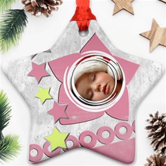 Christmas baby PINK - ORNAMENT - Star Ornament (Two Sides)