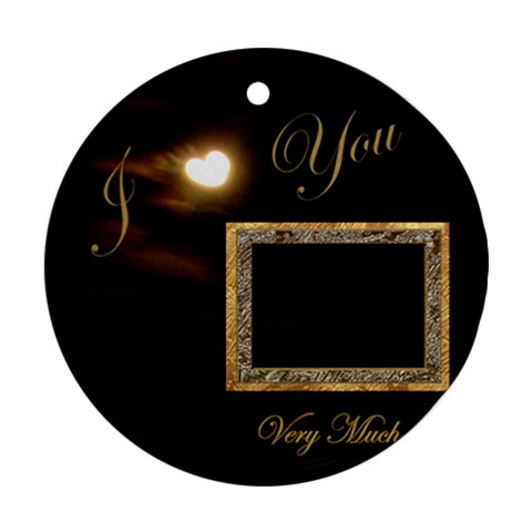 Love I Heart You Moon Ornament Round By Ellan Front