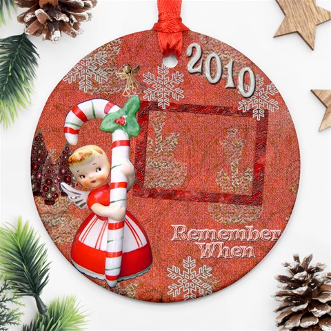 Angel Blonde Remember When 2024 Ornament 32 Ornament Round By Ellan Front