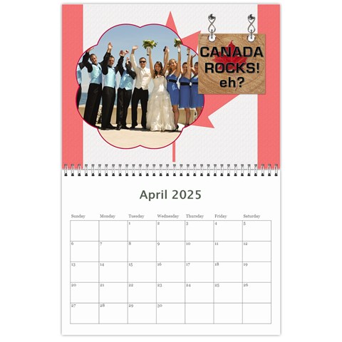 Canada 12 Month 2025 Calendar By Lil Apr 2025