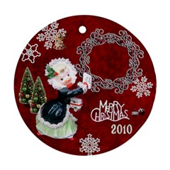 Thank you  girl 2010 30 ornament round - Ornament (Round)
