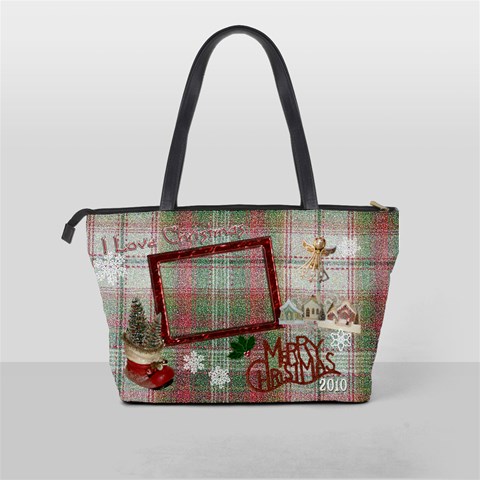 Old Fashioned Santa Christmas Classic Shoulder Bag 2 Sides  By Ellan Back