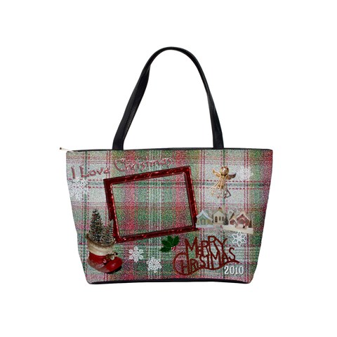 Old Fashioned Santa Christmas Classic Shoulder Bag 2 Sides  By Ellan Back