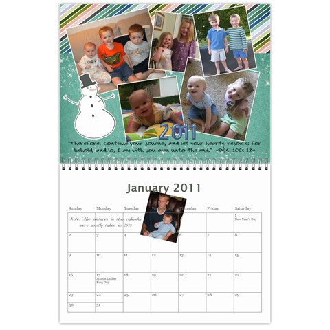 Randall Family 2011 Calendar By Julie Jan 2011