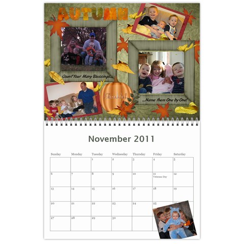 Randall Family 2011 Calendar By Julie Nov 2011
