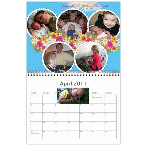 Randall Family 2011 Calendar By Julie Apr 2011