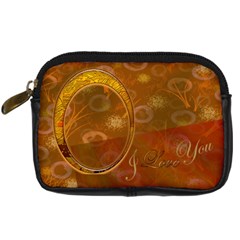 I Love You W Photography Quote Gold Leather Camera Case