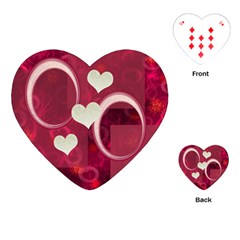 Pink Love Heart Playing Cards