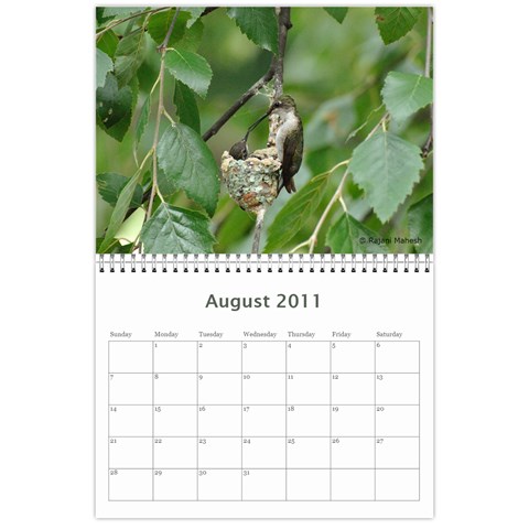 2011 Calender By Rajani Aug 2011