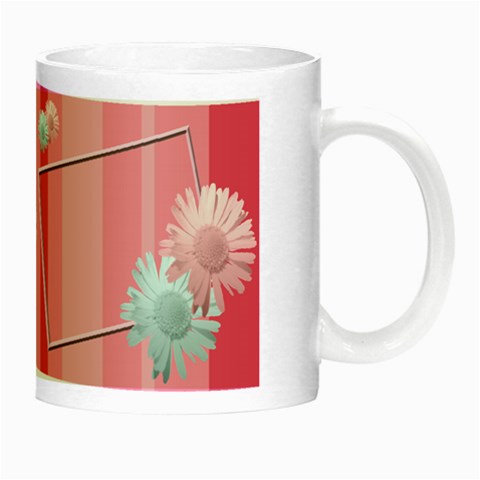 Pink Flowers Luminous Mug By Add In Goodness And Kindness Right