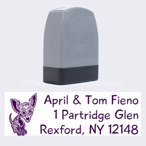 A And T Stamp By April 1.4 x0.5  Stamp