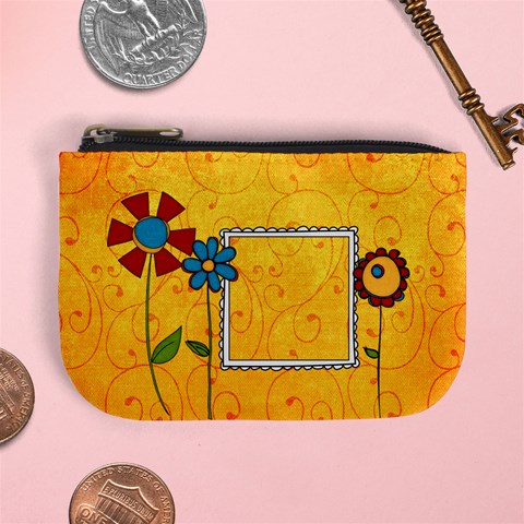 Yellow Flowers Coin Purse By Albums To Remember Front