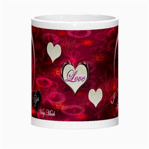 I Heart You Pink Custom Morph Mug By Ellan Center