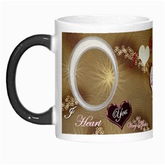 I Heart You Brown White For Him Custom Morph Mug