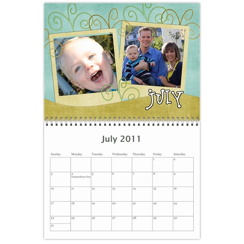 Calendar 2011 By Amanda Jul 2011