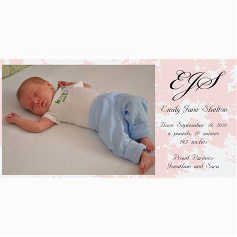 E2 By Sara Shelton 8 x4  Photo Card - 8