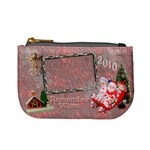 Stocking Stuffer Remember When Santa Sleigh Pink Merry Christmas mini coin purse