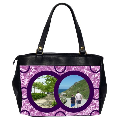 Purple Floral Eden Oversized Office Bag B By Catvinnat Back