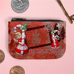 Stocking Stuffer Candy Cane My Little Angels Blonde Merry Christmas mini coin purse