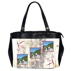 weathered wood valentines oversized office bag - Oversize Office Handbag (2 Sides) weathered wood valentines oversized office bag - Oversize Office Handbag (2 Sides)