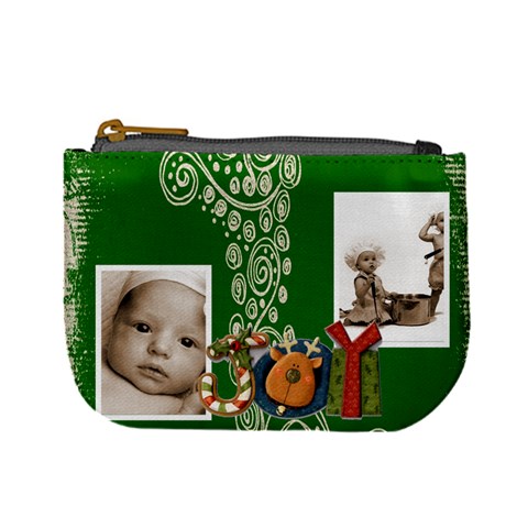 Snowman Joy Green Swirls Mini Purse By Catvinnat Front