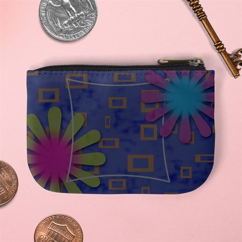 Flower Power Mini Coin Purse By Amanda Bunn Back