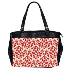 red damask - Oversize Office Handbag (2 Sides)
