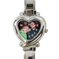 chris and paula - Heart Italian Charm Watch