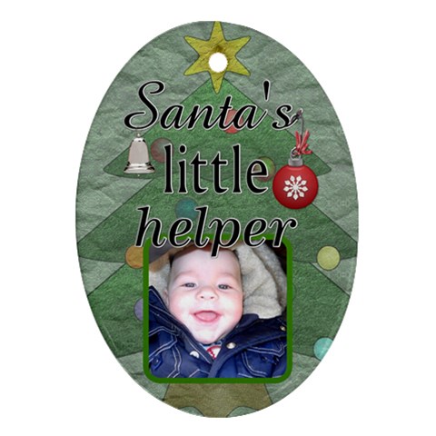 Santa s Little Helper Ornament By Lil Front